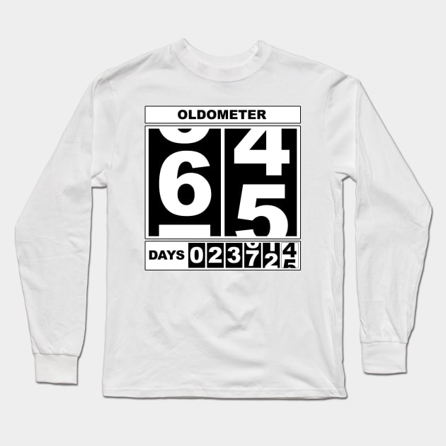 65th Birthday Oldometer Long Sleeve T-Shirt by mikepod